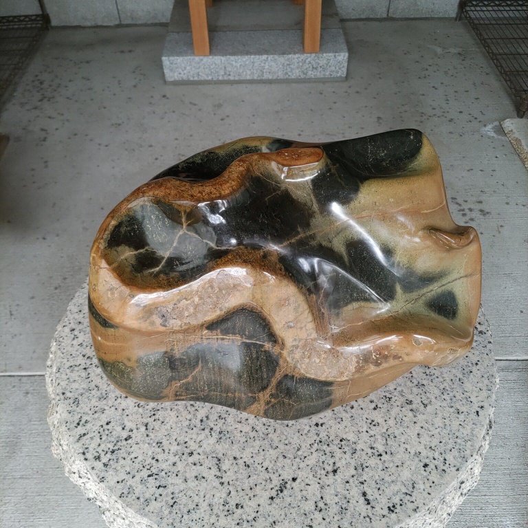蛇の形が浮き彫りになってる岩